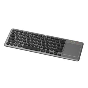 Teclado inalámbrico de conexión dual Bluetooth/WiFi 2,4 GHz con panel táctil